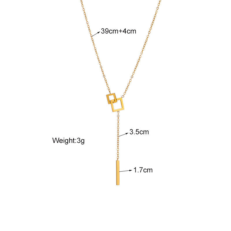 Modern Link Drop Necklace