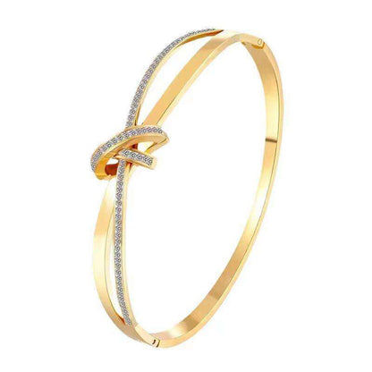 Knot Zircon Bangle