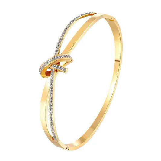 Knot Zircon Bangle