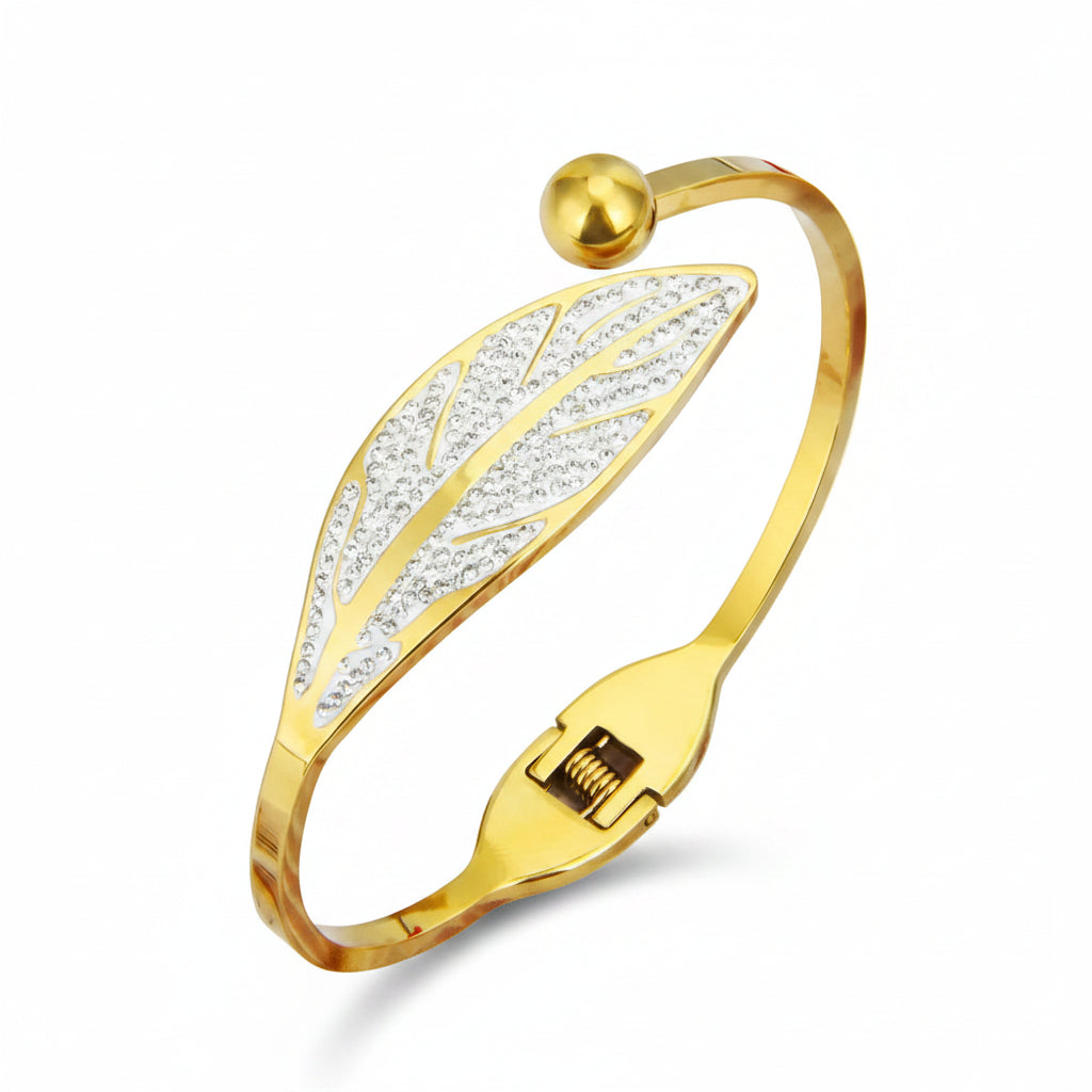 Zircon Leaf Bangle