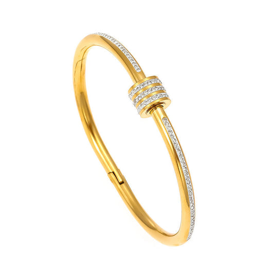 Zircon Ring Accent Bangle