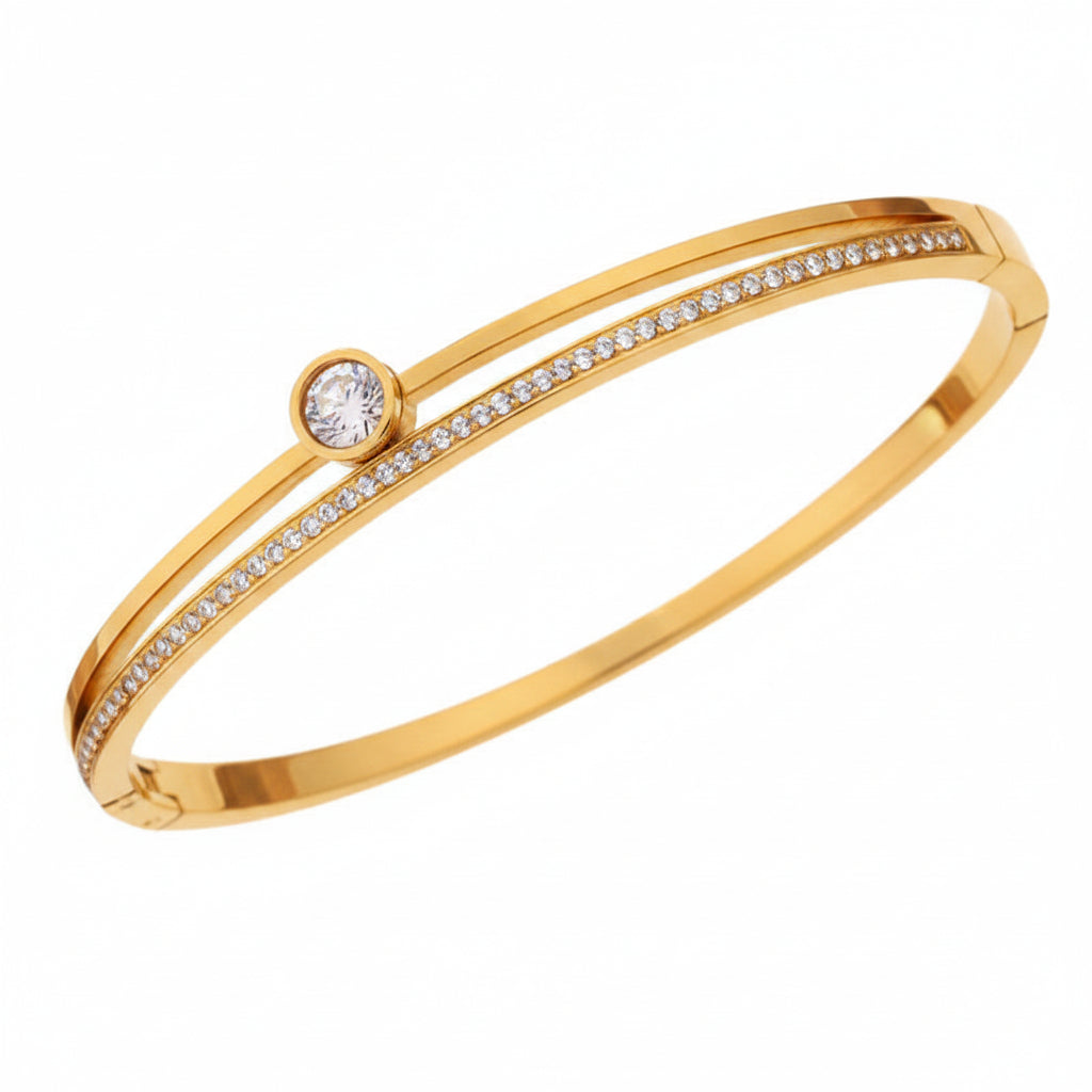 Solitaire Zircon Bangle