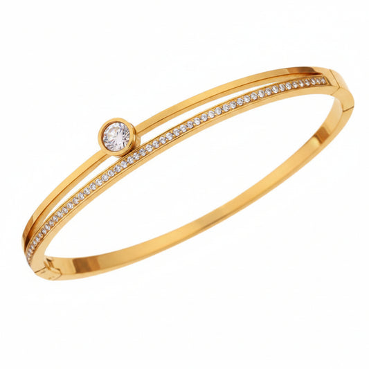 Solitaire Zircon Bangle