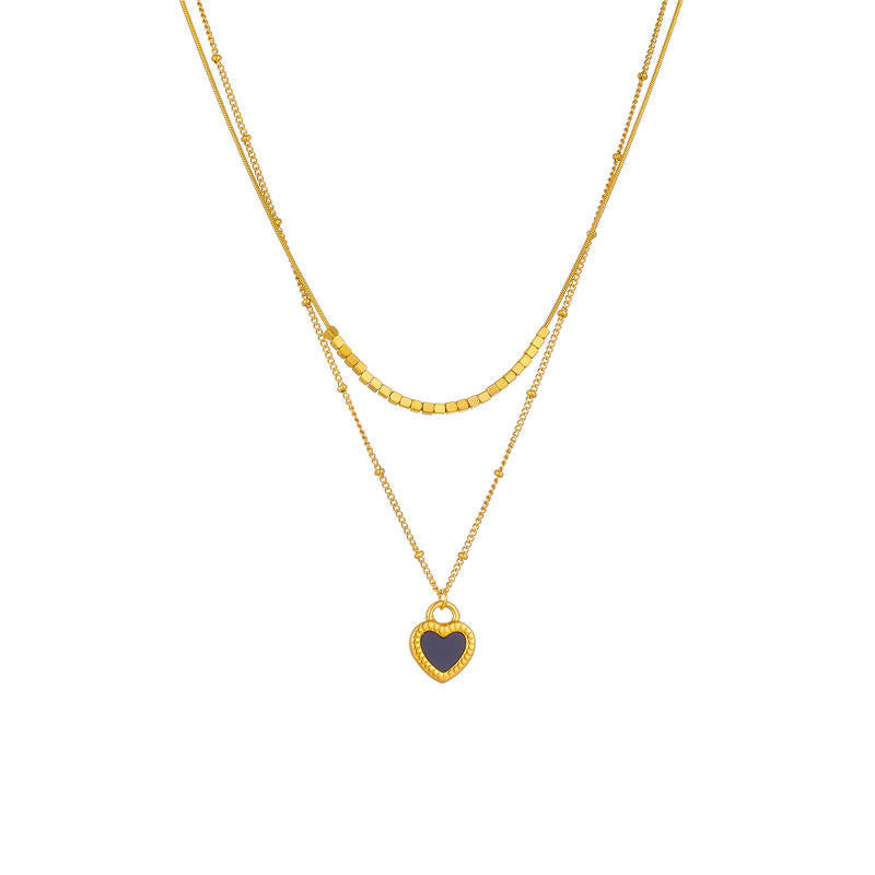 Layered Heart Pendant Necklace