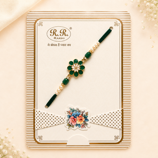 Green Bouquet Rakhi