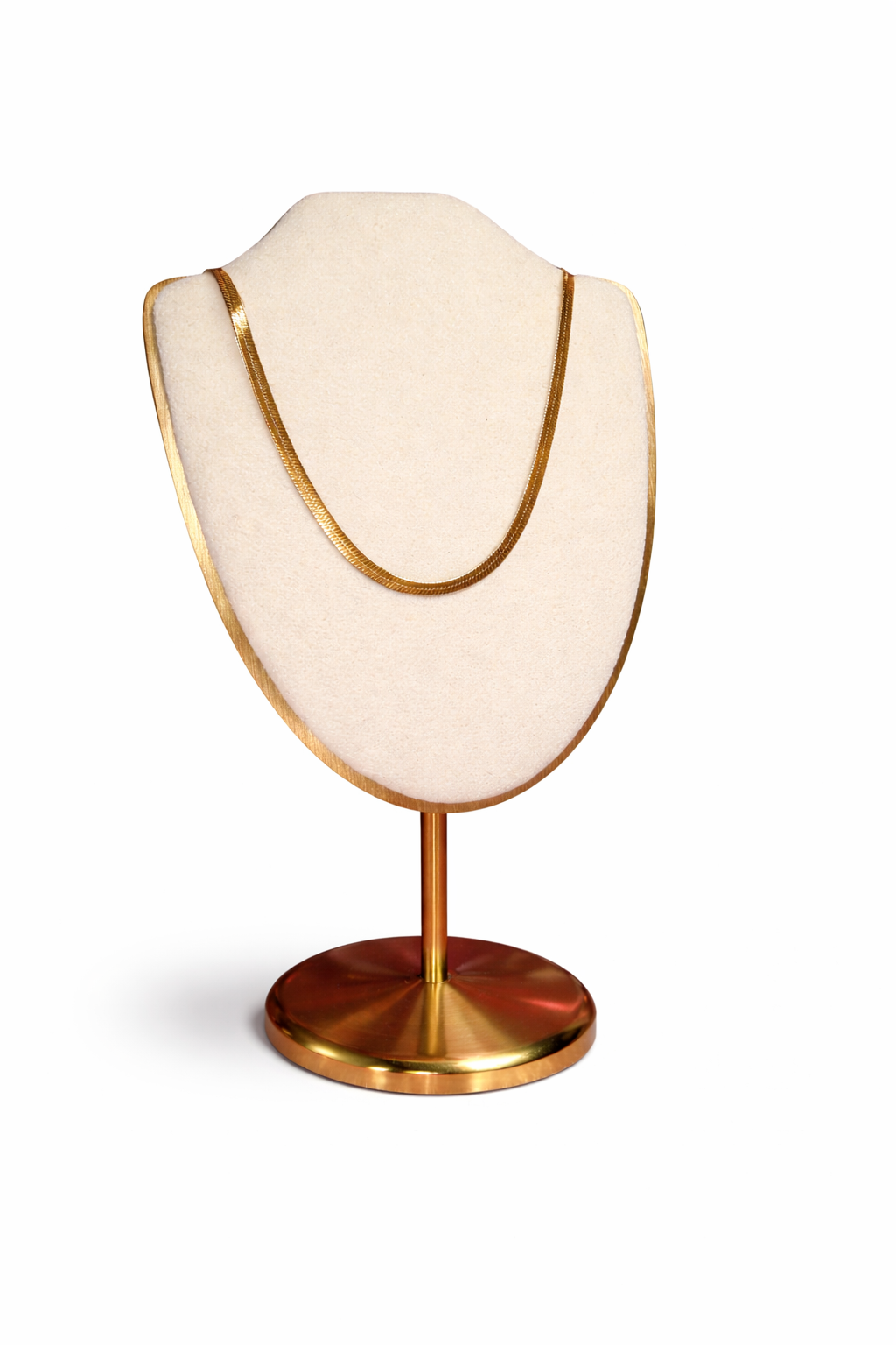 Minimalist Gold Herringbone Chain Necklace