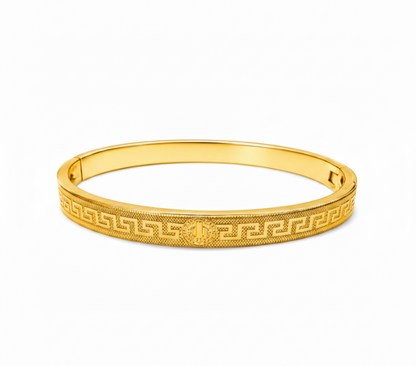 Versace-Inspired Greek Key Luxury Bangle
