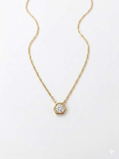 Hexa Glow Pendant Necklace