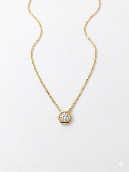 Hexa Glow Pendant Necklace