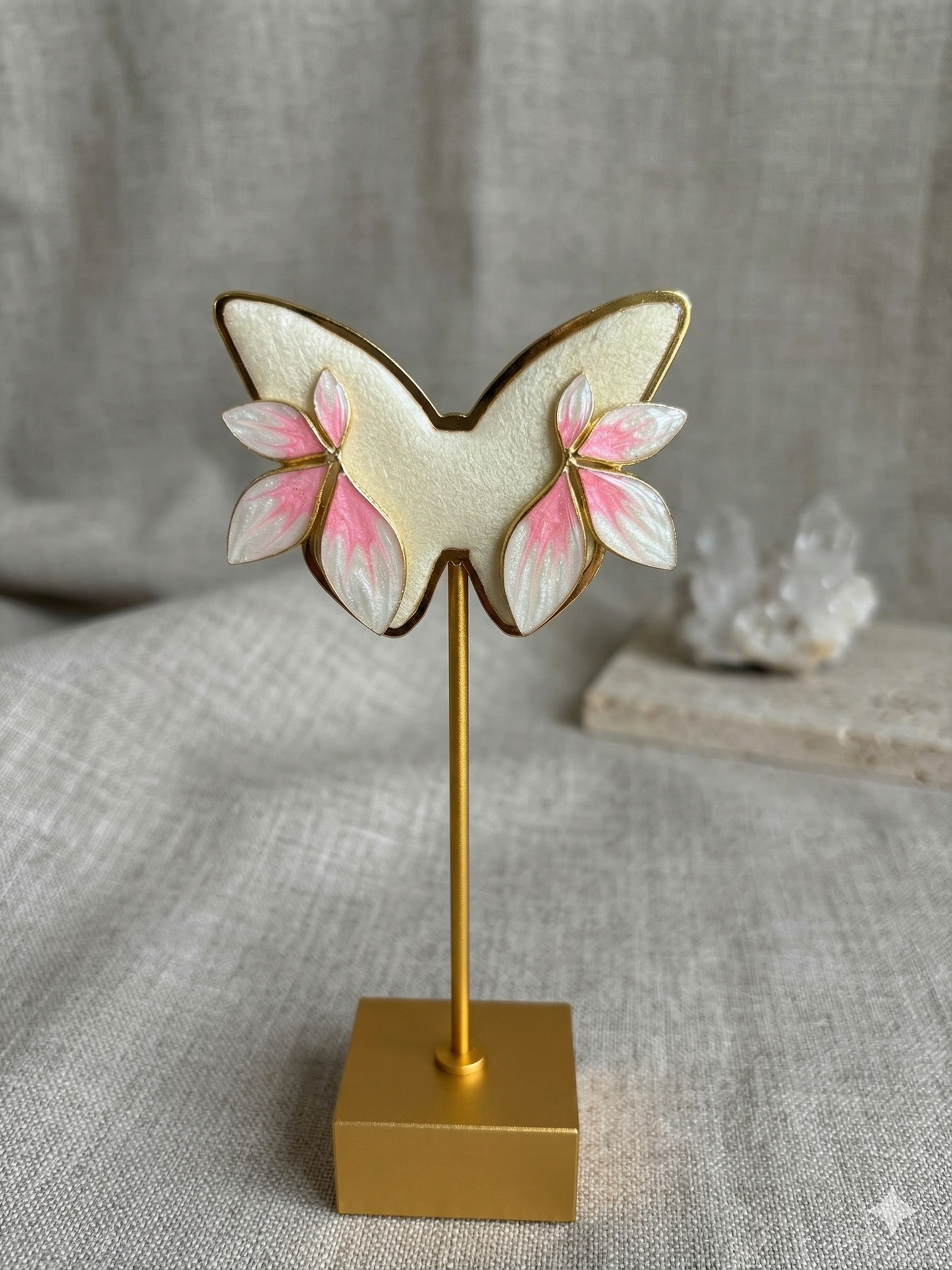 Pink Petal Statement Earrings
