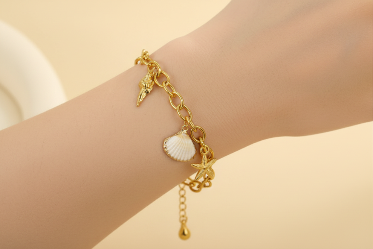 Ocean Charm Chain Bracelet