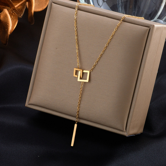 Modern Link Drop Necklace