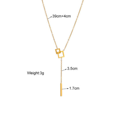 Modern Link Drop Necklace