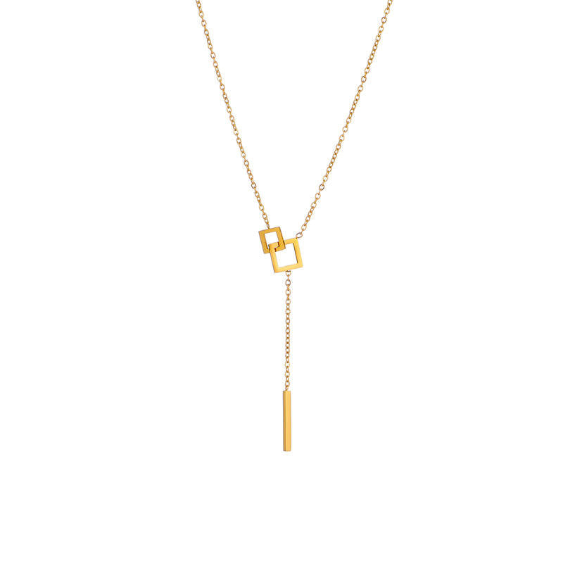 Modern Link Drop Necklace