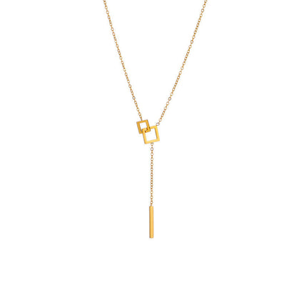 Modern Link Drop Necklace