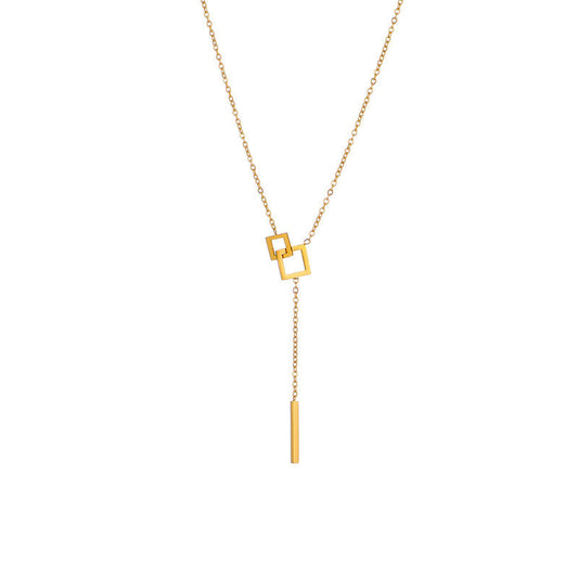 Modern Link Drop Necklace