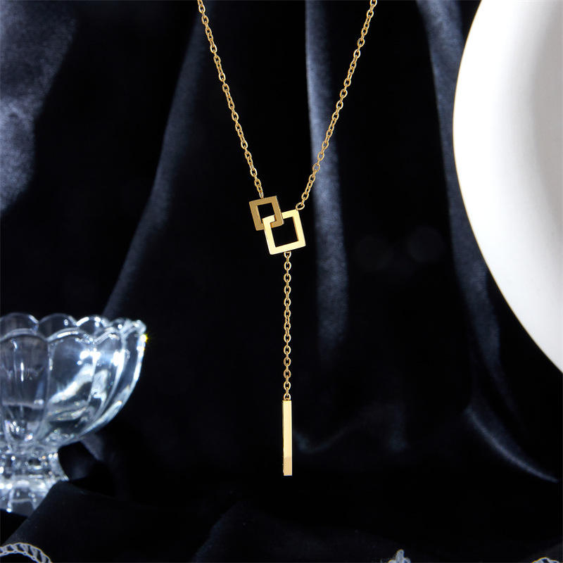 Modern Link Drop Necklace