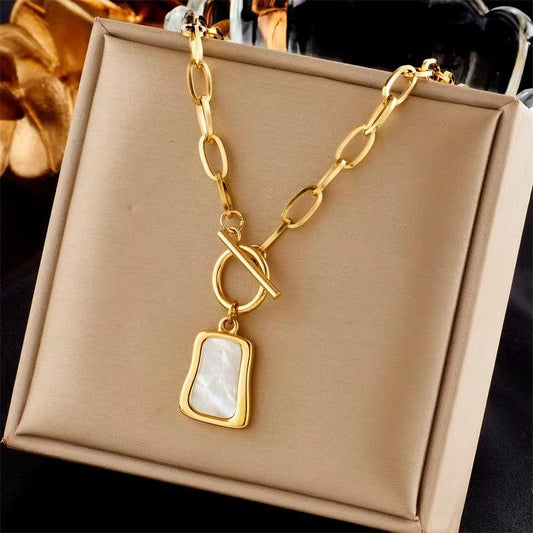 Golden Toggle Charm Necklace