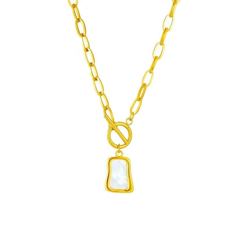 Golden Toggle Charm Necklace