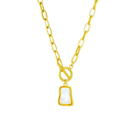Golden Toggle Charm Necklace