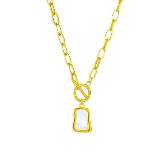 Golden Toggle Charm Necklace