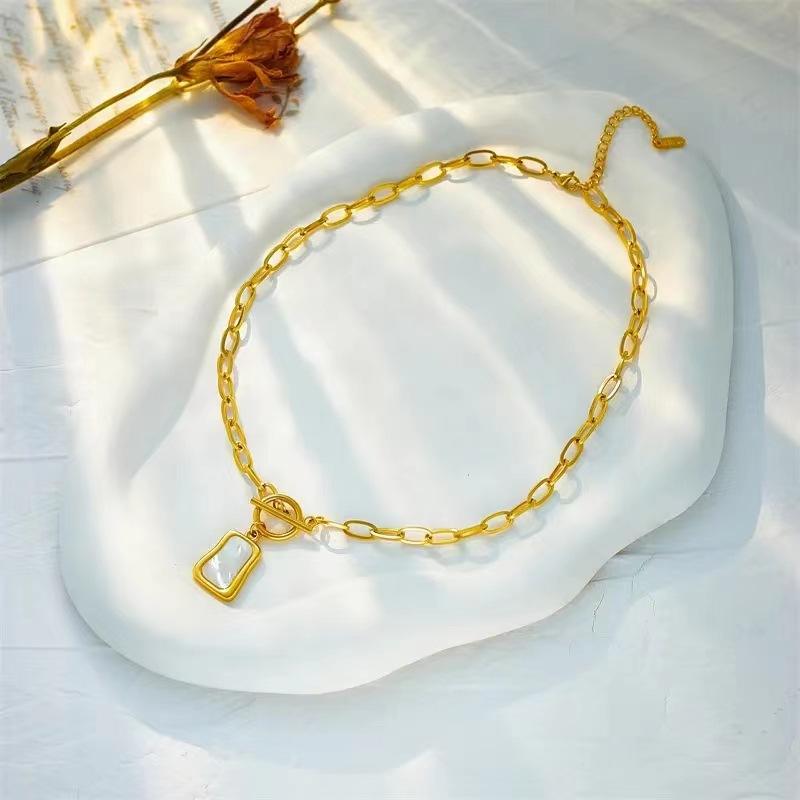Golden Toggle Charm Necklace