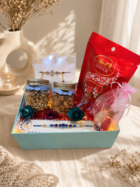 Premium Festive Rakhi Hamper – A Cherished Gift for Brother & Bhabhi