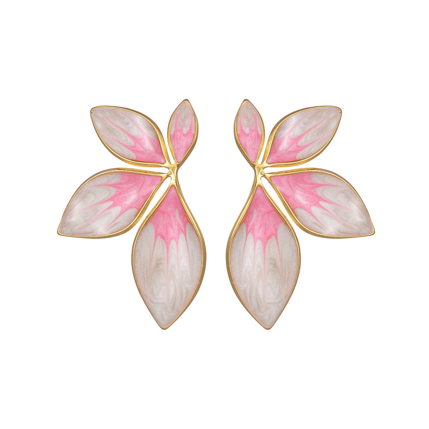 Pink Petal Statement Earrings