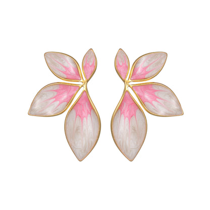 Pink Petal Statement Earrings