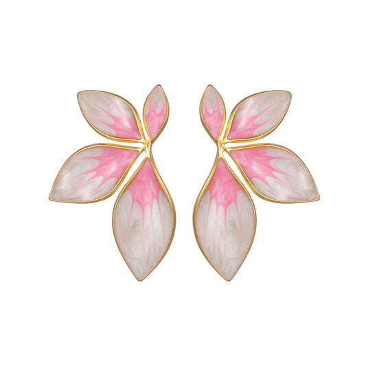 Pink Petal Statement Earrings
