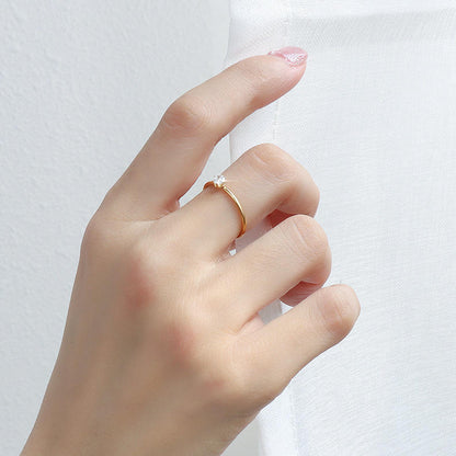 Solitaire Crystal Ring