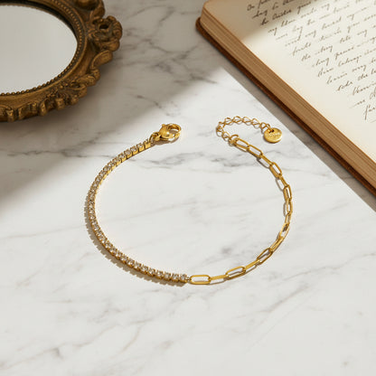 Tennis & Link Chain Bracelet