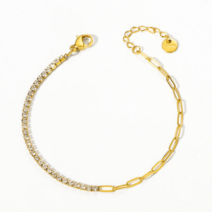 Tennis & Link Chain Bracelet