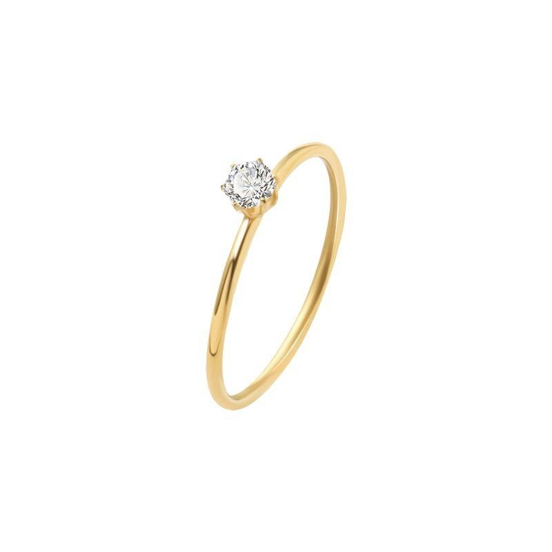 Solitaire Crystal Ring