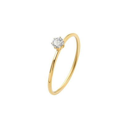 Solitaire Crystal Ring