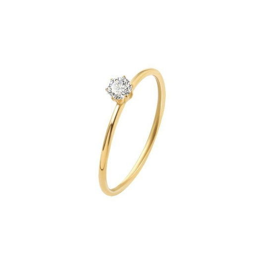 Solitaire Crystal Ring
